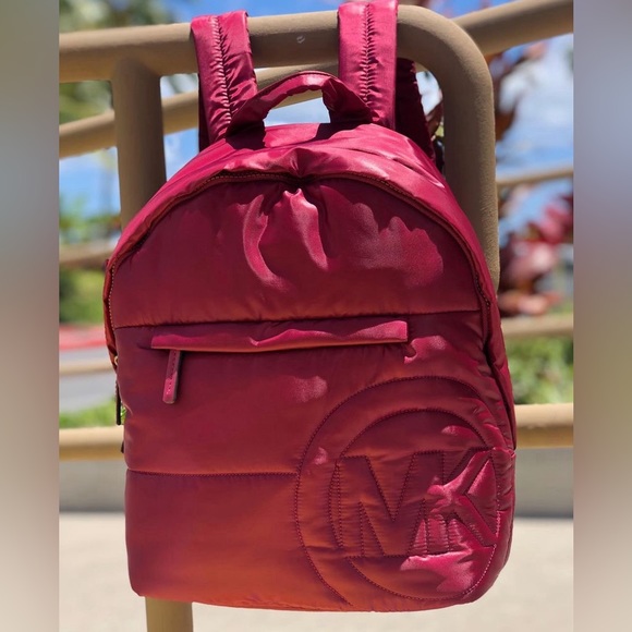 Michael kors Rae Medium Quilted Metallic Nylon Backpack - Picture 7 of 7